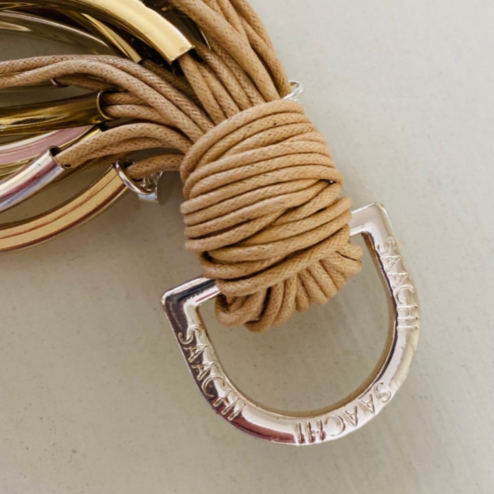 Saachi Multi String Gold & Silver Bracelet - image 5